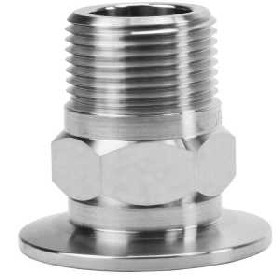 KF to Male NPT Adapter outer hexagon