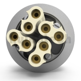 Split Feedthroughs P-KF40-0840 (KF40 2P*4 male pin 4.0mm)