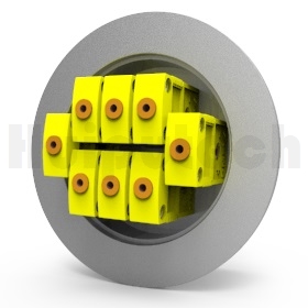 Thermocouple feedthroughs T-KF50-1608K (KF50, 8 channels, type K)