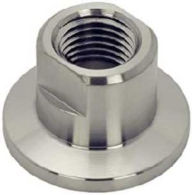 Adapter kf (nw) to npt-female, flange iso-kf, nw, stainless steel vaccum fitting